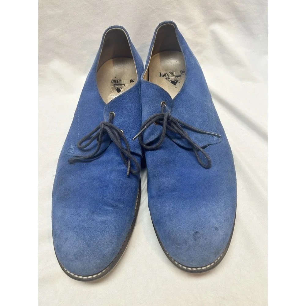 John Fluevog CBC Derby Men's Shoes Royal Blue Suede Size 12